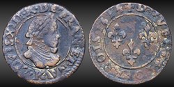 CGKL 272 - Louis XIII - Double tournois 1614 K Bordeaux