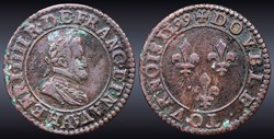 CGKL 222 - Henri IV - Double tournois 1599 A Paris