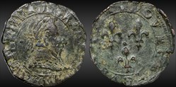 CGKL 66 - Henri III - Double tournois 1592 D Lyon