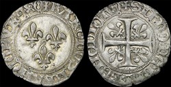 Charles VII (1422-1461) - Blanc "aux trois lis" - Orléans
