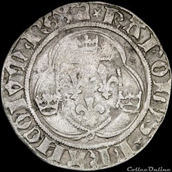 Charles VII (1422-1461) - Blanc - Dijon