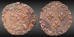 CGKL 146 - Charles X - Double tournois 1590 P Dijon