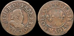 CGKL 90 - Henri III - Denier tournois 1584 A Paris