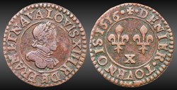 CGKL 268 - Louis XIII - Denier tournois 1616 X Amiens