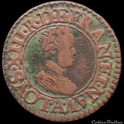 CGKL 400 - Louis XIII - Denier tournois 1617 A Paris