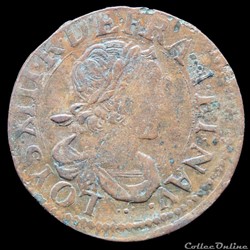 CGKL 434 A - Louis XIII - Double tournois 1639 B Rouen