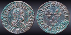 CGKL 216 - Henri IV - Double tournois 1610 T Nantes