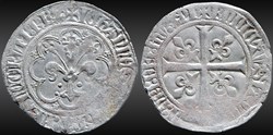 Jean II (1350-1364) - Gros à la fleur de lis dit "patte d'oie"
