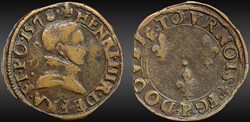 CGKL 40 - Henri III - Double tournois 1578 P Dijon