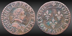 CGKL 266 - Louis XIII - Double tournois 1616 X Amiens