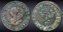 CGKL 728 - Dombes - Marie de Bourbon-Montpensier (1608-1627) - Double tournois 1627