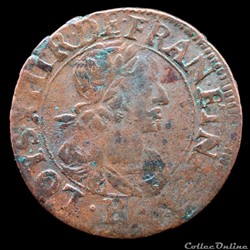 CGKL 434 A - Louis XIII - Double tournois 1639 B Rouen