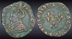 CGKL 146 - Charles X - Double tournois 1593 P Dijon