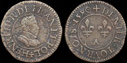 CGKL 90 - Henri III - Denier tournois 1580/79 A Paris