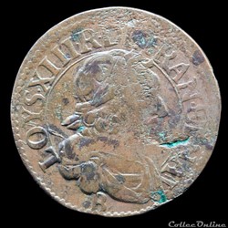 CGKL 434 A - Louis XIII - Double tournois 1638 B Rouen