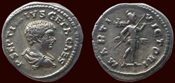 P SEPTIMIVS GETA CAES / MARTI VICTORI