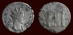GALLIENVS . P . F . AVG / DEO MARTI