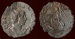 GALLIENVS P F AVG / VICT GERMANICA