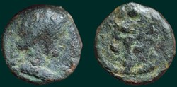 Petits bronzes tardifs au caducée(variété indéterminée) PBM-73/76
