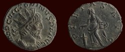 IMP C VICTORINVS P F AVG / PIETAS AVG