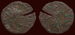 IMP C VICTORINVS P F AVG / PROVIDENTIA AVG
