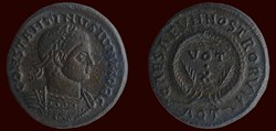 CONSTANTINVS IVN NOB C / CAESARVM NOSTRORVM