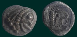 Obole à la tête de griffon et à la tête de lion - OBA-FF