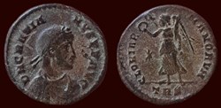 D N GRATIANVS P F AVG / GLORIA ROMANORVM