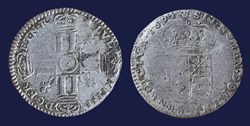 LOUIS XIV - Quinzain aux huit L du Béarn