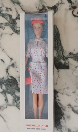 Poupée Hotesse Air Inter Uniforme d'été 1969