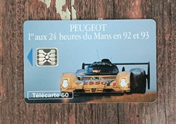 Télécarte Peugeot aux 24 heures du Mans 92 et 93