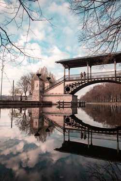 pont en hiver