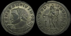 Tétrarchie, Constance Chlore, Follis, Lyon