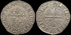 1380-1422 Charles VI, blanc guénar, Paris, 2ème émission