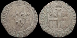 1422-1461 Charles VII, Blanc aux trois lis, Bourges