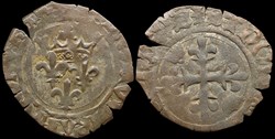 1418-1422 Dauphin Charles régent, gros dit "florette", Bourges, 15ème émission