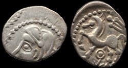 Bituriges Cubes, denier (quinaire) au glaive et à l'annelet pointé