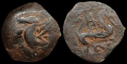 Bituriges Cubes (incertaine), bronze au loup et au pégase