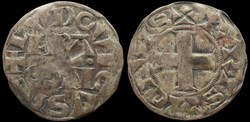 1137-1180 Louis VII, denier de Paris, 4ème type