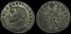 Tétrarchie, Dioclétien, Follis, Lyon