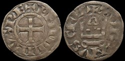 1180-1223 Philippe II, denier tournois, Tours