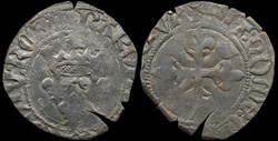 1418-1422 Dauphin Charles régent, gros dit "florette", Bourges, 16ème émission