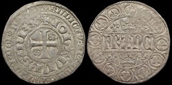 1350-1364 Jean II, blanc aux quadrilobes, 1ère émission