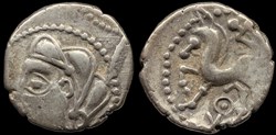 Bituriges Cubes, denier (quinaire) au glaive et à l'annelet pointé