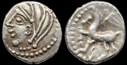 Bituriges Cubes, denier (quinaire) au glaive et à l'annelet pointé