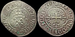 1418-1422 Dauphin Charles régent, gros dit "florette", Bourges, 3ème émission