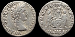 Empire, Auguste, Caius et Lucius, denier de Lyon