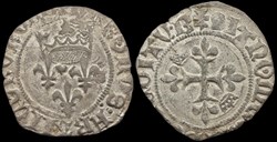1418-1422 Dauphin Charles régent, gros dit "florette", Bourges, 9ème émission