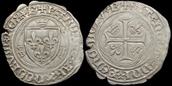 1483-1498 Charles VIII, Blanc à la couronne, Bourges