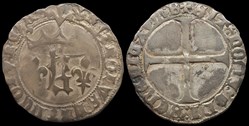 1422-1461 Charles VII, Blanc au K dit des gens d’arme, Bourges